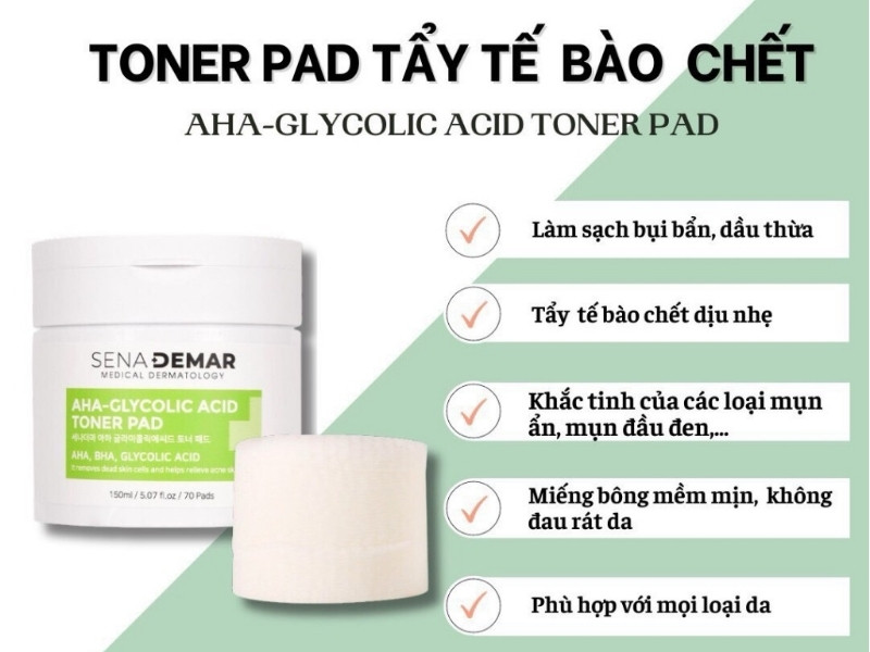 công dụng chính của toner pad senademar