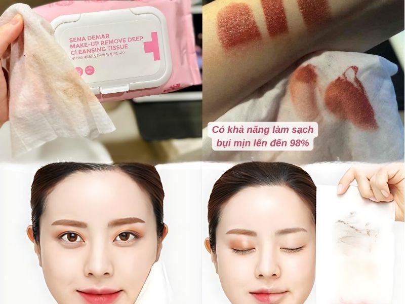 hướng dẫn sử dụng khăn tẩy trang senademar